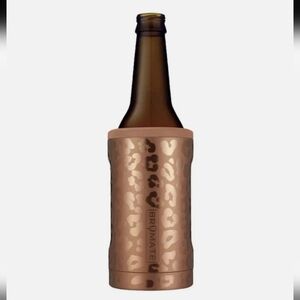 New Brumate Hopsulator Bott'l Bottle Cooler 12 oz Drink Holder Gold LEOPARD